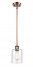 Innovations Lighting 516-1S-AC-G112 - Cobbleskill - 1 Light - 5 inch - Antique Copper - Mini Pendant