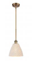 Innovations Lighting 516-1S-BB-NBD-75-NAT - Bristol Natural - 1 Light - 6 inch - Brushed Brass - Mini Pendant