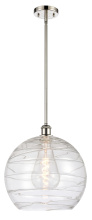 Innovations Lighting 516-1S-PN-G1213-14CL - Athens Deco Swirl - 1 Light - 14 inch - Polished Nickel - Stem hung - Mini Pendant