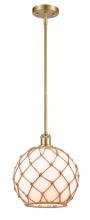 Innovations Lighting 516-1S-SG-G121-10RB - Farmhouse Rope - 1 Light - 10 inch - Satin Gold - Mini Pendant