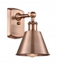 Innovations Lighting 516-1W-AC-M8 - Smithfield - 1 Light - 7 inch - Antique Copper - Sconce