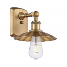Innovations Lighting 516-1W-BB-M17-BB - Scallop - 1 Light - 8 inch - Brushed Brass - Sconce