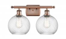 Innovations Lighting 516-2W-AC-G1214-8 - Twisted Swirl 2 Light Bath Vanity Light part of the Ballston Collection
