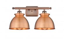 Innovations Lighting 516-2W-AC-M14-AC - Adirondack - 2 Light - 18 inch - Antique Copper - Bath Vanity Light