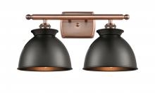 Innovations Lighting 516-2W-AC-M14-BK - Adirondack - 2 Light - 18 inch - Antique Copper - Bath Vanity Light