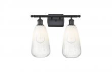 Innovations Lighting 516-2W-BK-G480-6OP - Brookhaven Almond - 2 Light - 16 inch - Matte Black - Bath Vanity Light