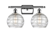 Innovations Lighting 516-2W-PC-G1213-8CL - Athens Deco Swirl - 2 Light - 18 inch - Polished Chrome - Bath Vanity Light