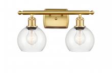 Innovations Lighting 516-2W-SG-G122-6 - Athens - 2 Light - 16 inch - Satin Gold - Bath Vanity Light