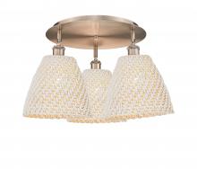 Innovations Lighting 516-3C-AC-NBD-9-NAT - Bristol Natural - 3 Light - 21 inch - Antique Copper - Flush Mount