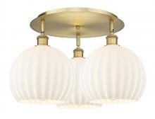 Innovations Lighting 516-3C-BB-G1217-10WV - White Venetian - 3 Light - 22 inch - Brushed Brass - Semi-Flush Mount