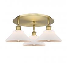 Innovations Lighting 516-3C-BB-G131 - Orwell - 3 Light - 20 inch - Brushed Brass - Flush Mount