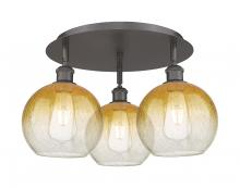Innovations Lighting 516-3C-OB-G483-8AM - Brookhaven Globe - 3 Light - 20 inch - Oil Rubbed Bronze - Semi-Flush Mount