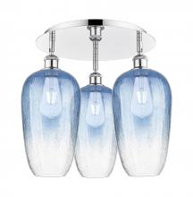 Innovations Lighting 516-3C-PC-G484-7SB - Brookhaven Flute - 3 Light - 19 inch - Polished Chrome - Semi-Flush Mount