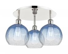 Innovations Lighting 516-3C-PN-G483-8SB - Brookhaven Globe - 3 Light - 20 inch - Polished Nickel - Semi-Flush Mount