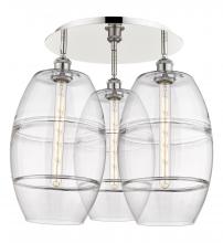 Innovations Lighting 516-3C-PN-G557-10CL - Vaz - 3 Light - 22 inch - Polished Nickel - Semi-Flush Mount
