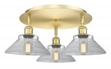 Innovations Lighting 516-3C-SG-G132 - Orwell - 3 Light - 20 inch - Satin Gold - Flush Mount