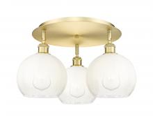 Innovations Lighting 516-3C-SG-G483-8OP - Brookhaven Globe - 3 Light - 20 inch - Satin Gold - Semi-Flush Mount