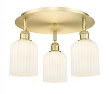 Innovations Lighting 516-3C-SG-G559-5GWH - Bridal Veil - 3 Light - 17 inch - Satin Gold - Semi-Flush Mount