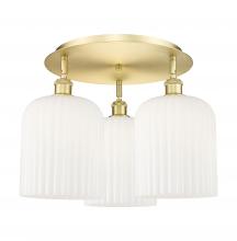 Innovations Lighting 516-3C-SG-G559-8GWH - Bridal Veil - 3 Light - 17 inch - Satin Gold - Semi-Flush Mount