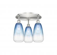 Innovations Lighting 516-3C-SN-G480-6SB - Brookhaven Almond - 3 Light - 18 inch - Satin Nickel - Semi-Flush Mount