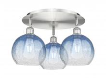 Innovations Lighting 516-3C-SN-G483-8SB - Brookhaven Globe - 3 Light - 20 inch - Satin Nickel - Semi-Flush Mount