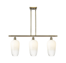 Innovations Lighting 516-3I-AB-G484-7OP - Brookhaven Flute - 3 Light - 36 inch - Antique Brass - Stem Hung - Island Light