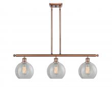 Innovations Lighting 516-3I-AC-G125-8 - Athens - 3 Light - 36 inch - Antique Copper - Cord hung - Island Light