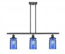 Innovations Lighting 516-3I-BK-G352-BL - Candor 3 Light Island Light