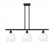 Innovations Lighting 516-3I-BK-G483-8OP - Brookhaven Globe - 3 Light - 36 inch - Matte Black - Stem Hung - Island Light