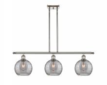 Innovations Lighting 516-3I-PN-G1213-8SM - Athens Deco Swirl - 3 Light - 36 inch - Polished Nickel - Cord hung - Island Light