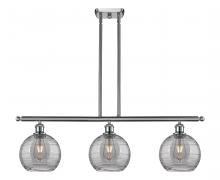 Innovations Lighting 516-3I-SN-G1213-8SM - Athens Deco Swirl - 3 Light - 36 inch - Brushed Satin Nickel - Cord hung - Island Light