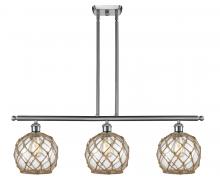Innovations Lighting 516-3I-SN-G122-8RB - Farmhouse Rope - 3 Light - 36 inch - Brushed Satin Nickel - Stem hung - Island Light