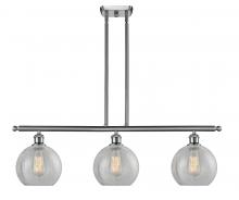 Innovations Lighting 516-3I-SN-G125 - Athens - 3 Light - 36 inch - Brushed Satin Nickel - Cord hung - Island Light