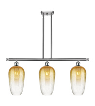 Innovations Lighting 516-3I-SN-G484-7AM - Brookhaven Flute - 3 Light - 36 inch - Brushed Satin Nickel - Stem Hung - Island Light