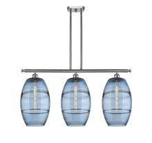 Innovations Lighting 516-3I-SN-G557-10BL - Vaz - 3 Light - 37 inch - Brushed Satin Nickel - Stem hung - Island Light