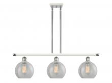 Innovations Lighting 516-3I-WPC-G125 - Athens - 3 Light - 36 inch - White Polished Chrome - Stem hung - Island Light