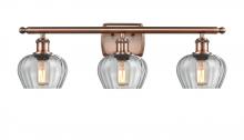 Innovations Lighting 516-3W-AC-G92 - Fenton - 3 Light - 27 inch - Antique Copper - Bath Vanity Light