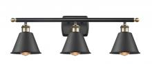 Innovations Lighting 516-3W-BAB-M8 - Smithfield - 3 Light - 27 inch - Black Antique Brass - Bath Vanity Light