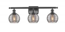 Innovations Lighting 516-3W-BK-G1213-6SM - Athens Deco Swirl - 3 Light - 26 inch - Matte Black - Bath Vanity Light