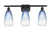 Innovations Lighting 516-3W-BK-G480-6SB - Brookhaven Almond - 3 Light - 26 inch - Matte Black - Bath Vanity Light