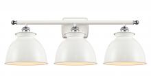 Innovations Lighting 516-3W-WPC-M14-W - Adirondack - 3 Light - 28 inch - White Polished Chrome - Bath Vanity Light