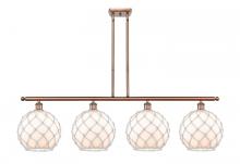 Innovations Lighting 516-4I-AC-G121-10RW - Farmhouse Rope - 4 Light - 48 inch - Antique Copper - Cord hung - Island Light