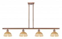 Innovations Lighting 516-4I-AC-NBD2-75-NAT - Bristol Natural II - 4 Light - 48 inch - Antique Copper - Stem Hung - Island Light