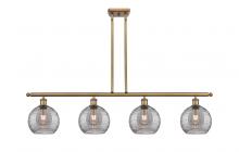 Innovations Lighting 516-4I-BB-G1213-8SM - Athens Deco Swirl - 4 Light - 48 inch - Brushed Brass - Cord hung - Island Light