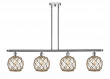 Innovations Lighting 516-4I-PC-G122-8RB - Farmhouse Rope - 4 Light - 48 inch - Polished Chrome - Stem hung - Island Light