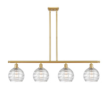 Innovations Lighting 516-4I-SG-G1213-8CL - Athens Deco Swirl - 4 Light - 48 inch - Satin Gold - Stem Hung - Island Light