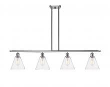 Innovations Lighting 516-4I-SN-GBC-84 - Berkshire - 4 Light - 48 inch - Brushed Satin Nickel - Stem hung - Island Light
