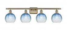 Innovations Lighting 516-4W-AB-G483-8SB - Brookhaven Globe - 4 Light - 38 inch - Antique Brass - Bath Vanity Light