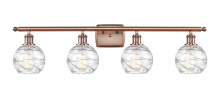 Innovations Lighting 516-4W-AC-G1213-6CL - Athens Deco Swirl - 4 Light - 36 inch - Antique Copper - Bath Vanity Light