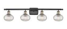 Innovations Lighting 516-4W-BAB-G555-6CL - Ithaca - 4 Light - 36 inch - Black Antique Brass - Bath Vanity Light